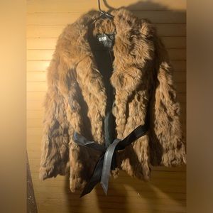 100% rabbit fur coat